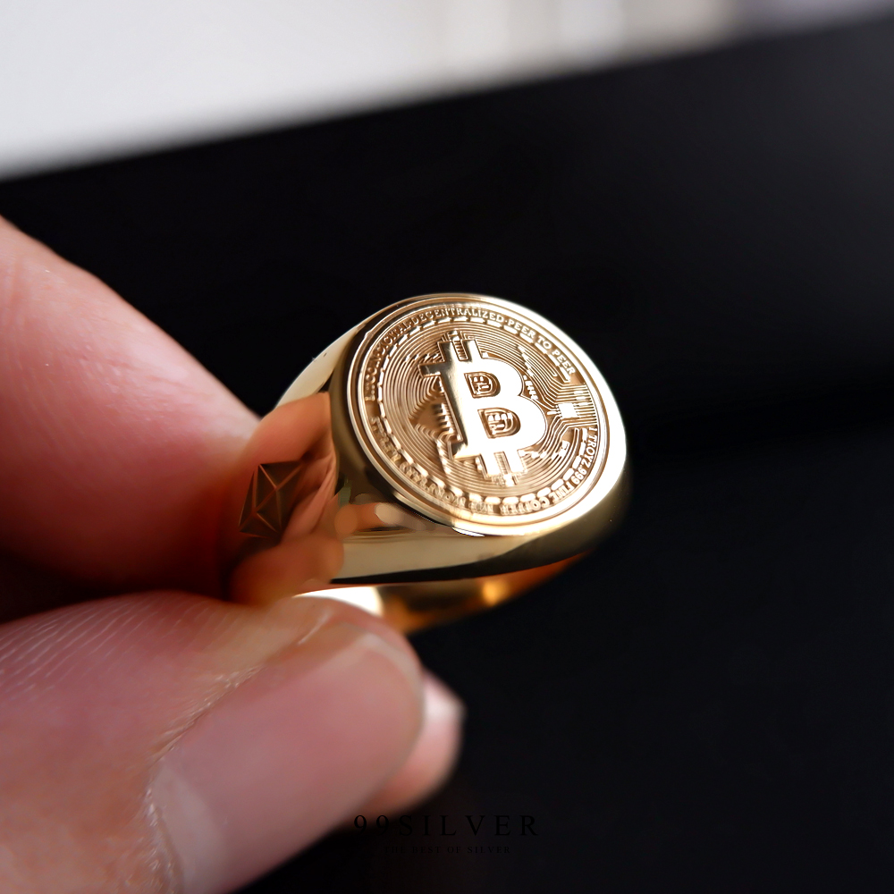 แหวน Bitcoin Crypto Ring สามารถเลือกหน้าแหวนได้ว่าจะเป็นเหรียญอะไร