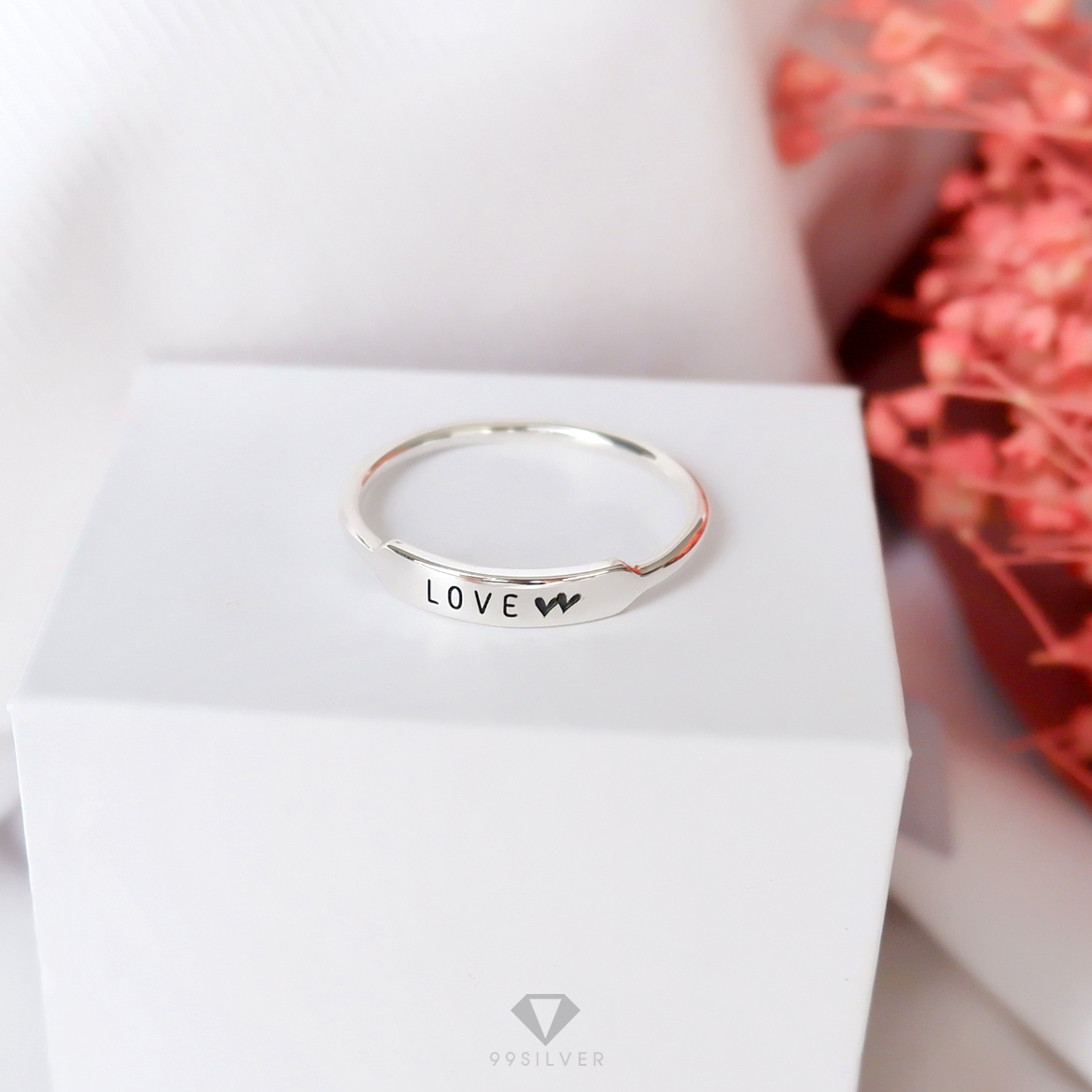 แหวนบาร์ Bar ring แบบจิ๋ว ก้านหนา 1.2 มิลลิเมตร หน้าบาร์สูง 3.5 มิลลิเมตร