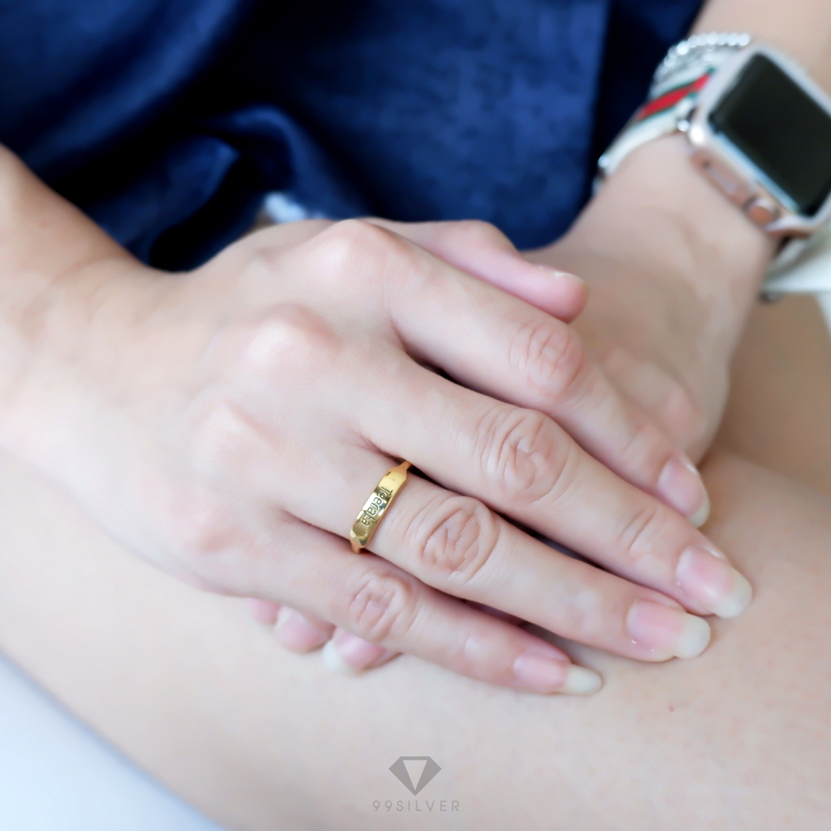 แหวนบาร์ Bar ring แบบจิ๋ว ก้านหนา 1.2 มิลลิเมตร หน้าบาร์สูง 3.5 มิลลิเมตร