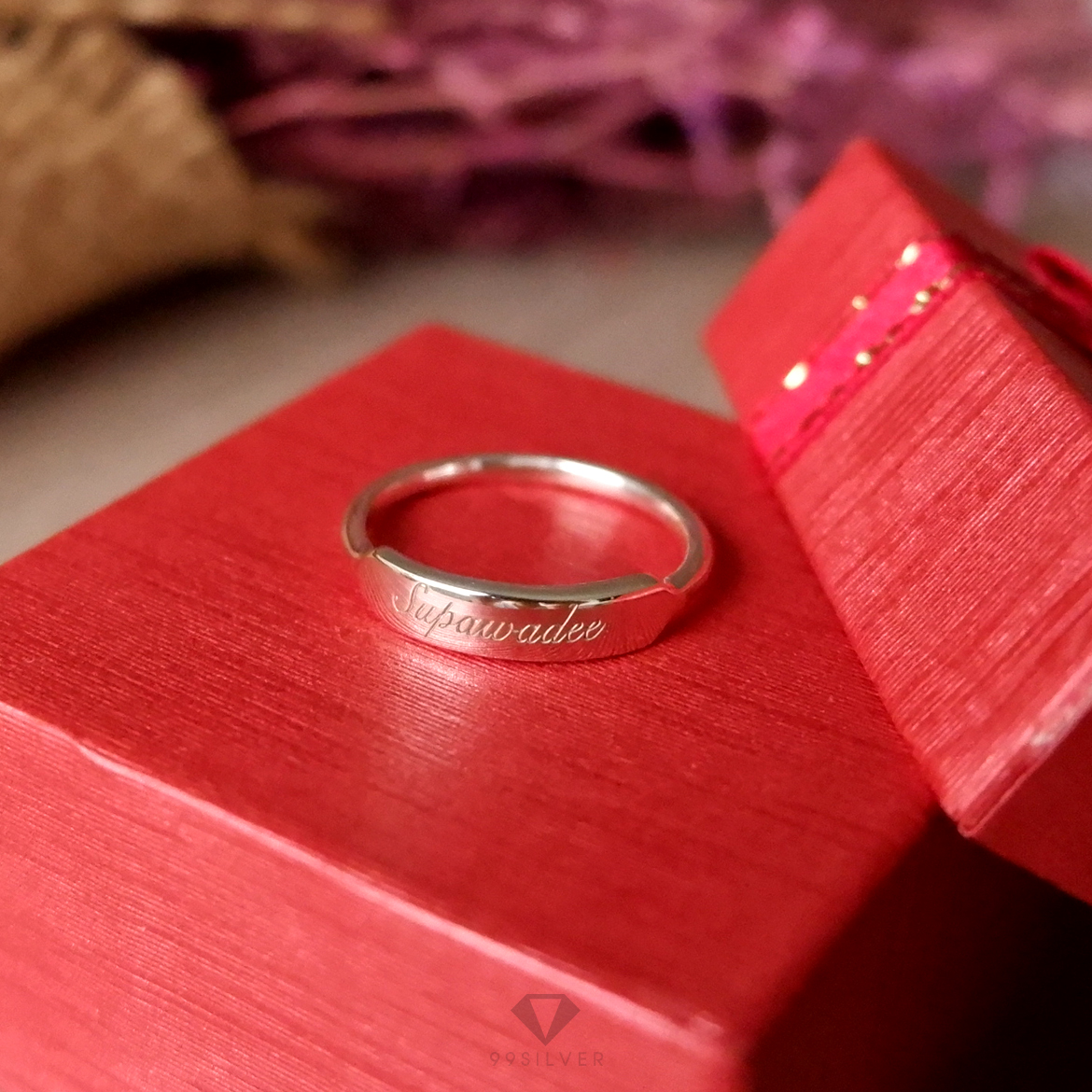 แหวนบาร์ Bar ring แบบจิ๋ว ก้านหนา 1.2 มิลลิเมตร หน้าบาร์สูง 3.5 มิลลิเมตร