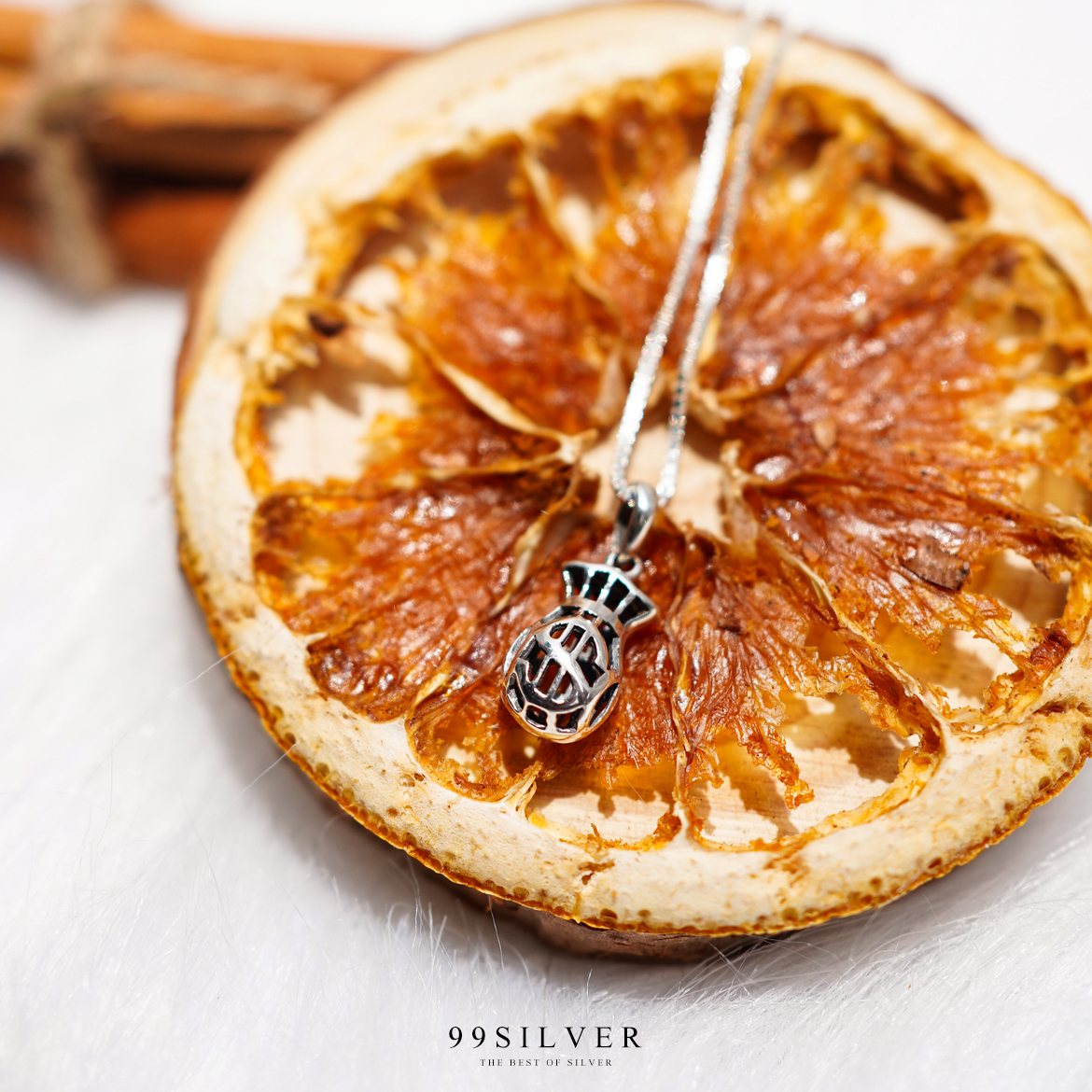 จี้ถุงเงิน เก็บทรัพย์ แห่งความร่ำรวย ผิวหน้าขัดเงา ขนาดกำลังดี