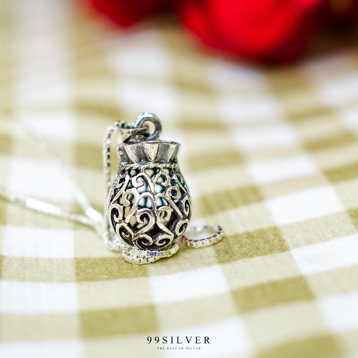 จี้เงินถุงทองเก็บทรัพย์ สำหรับค้าขาย เน้นเรื่องการเงิน