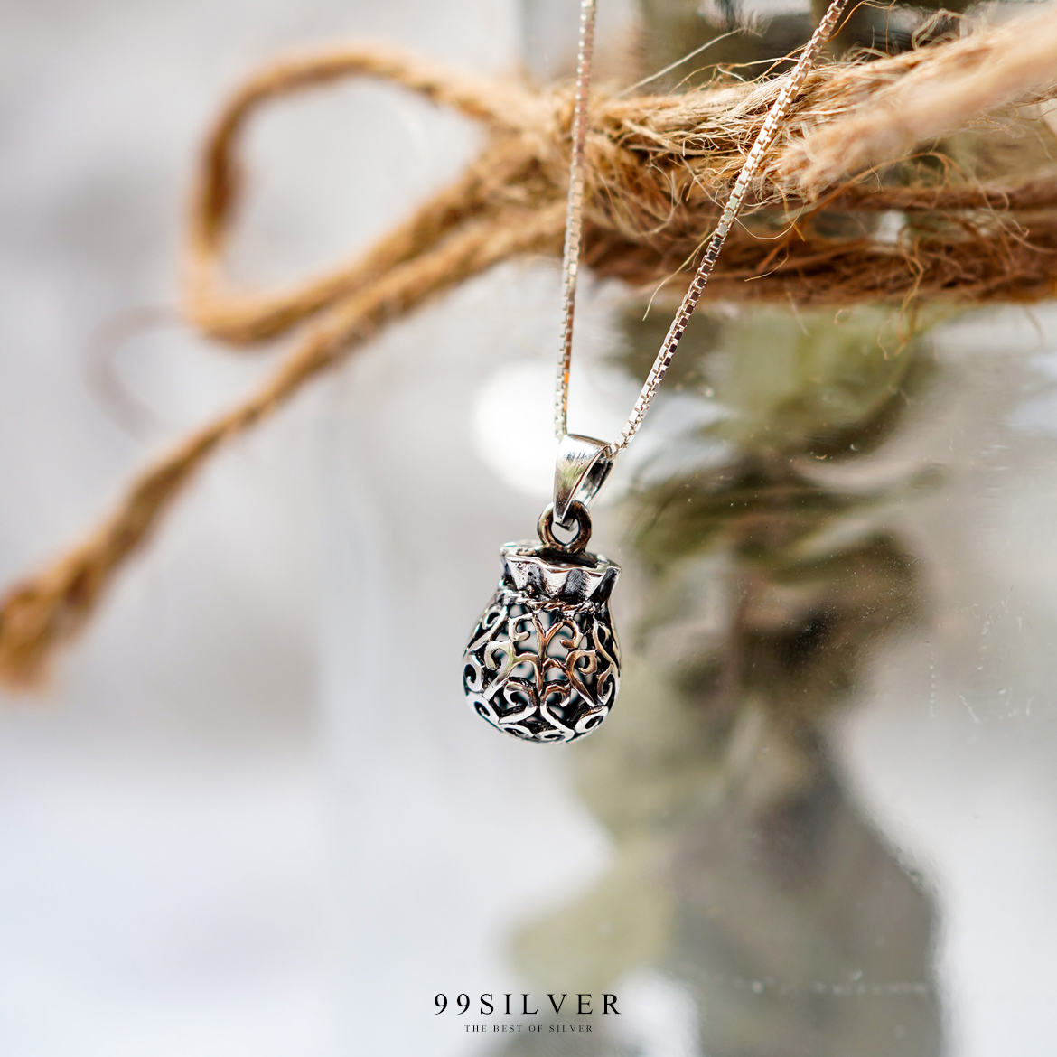 จี้เงินถุงทองเก็บทรัพย์ สำหรับค้าขาย เน้นเรื่องการเงิน