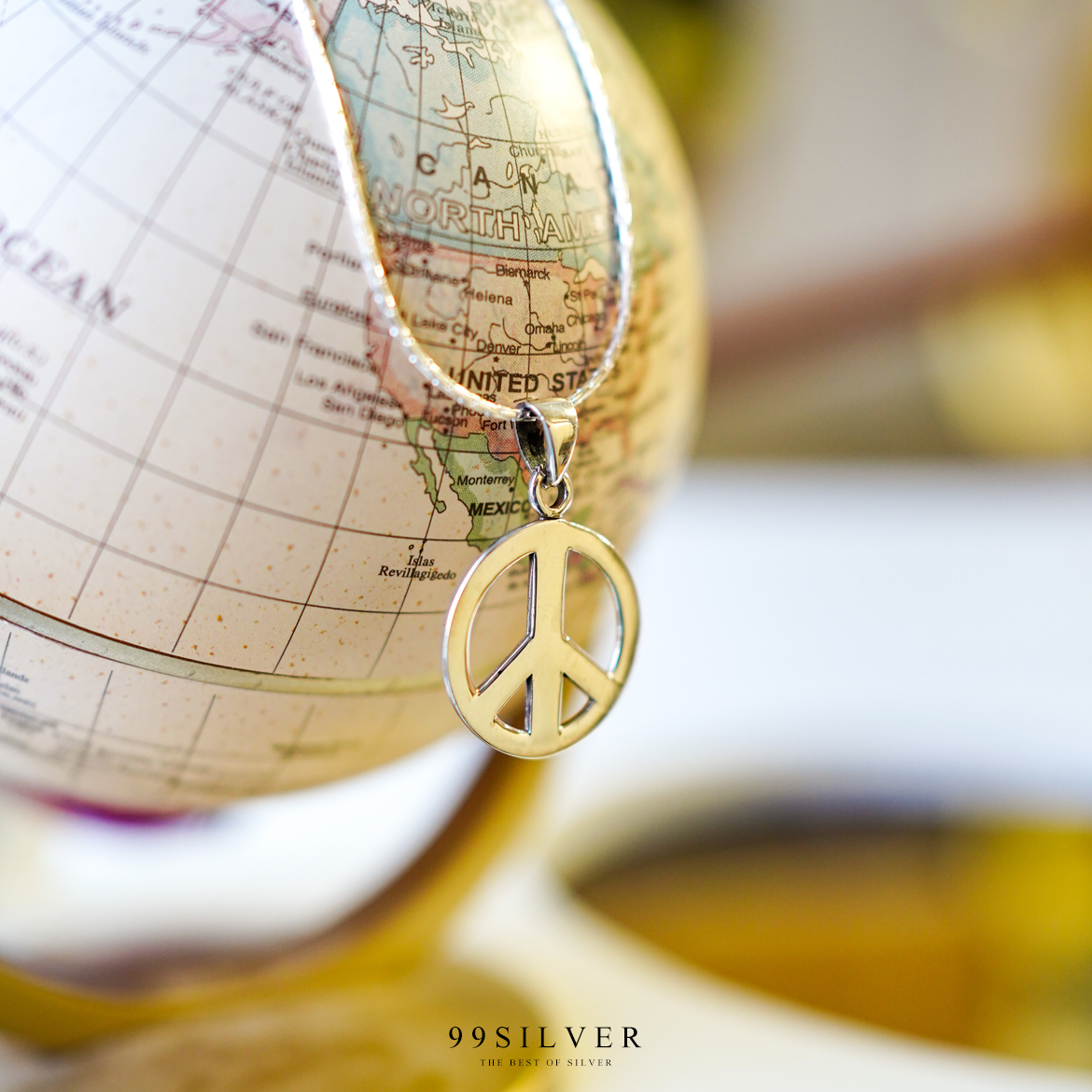 จี้สันติภาพ Peace สัญลักษณ์แห่งความสงบ สันติ และอิสระ