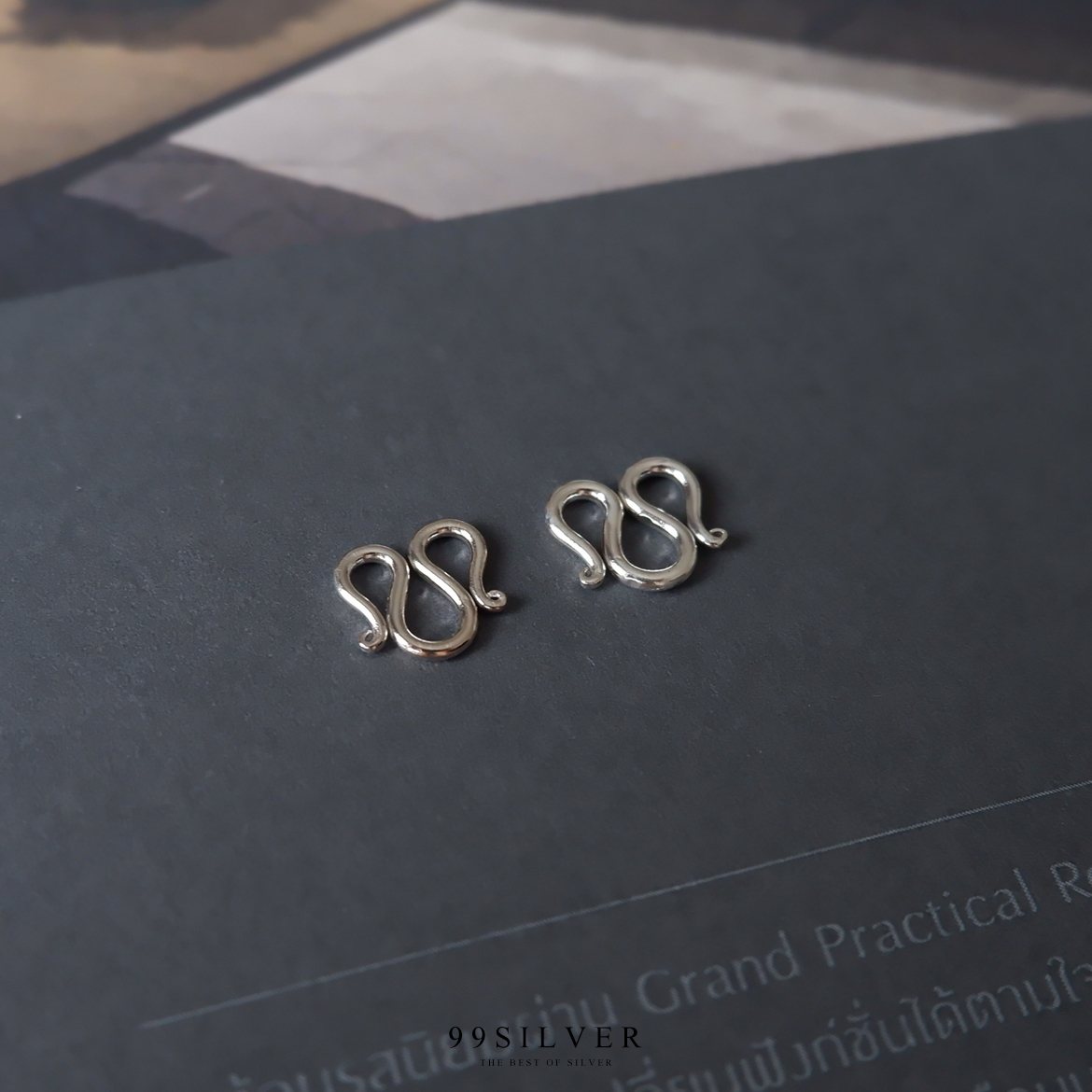 ตะขอ M เงินแท้ สำหรับห้อยจี้ ห้อยพระ ที่มีนำหนักปานกลาง ขนาด 10 มิลลิเมตร