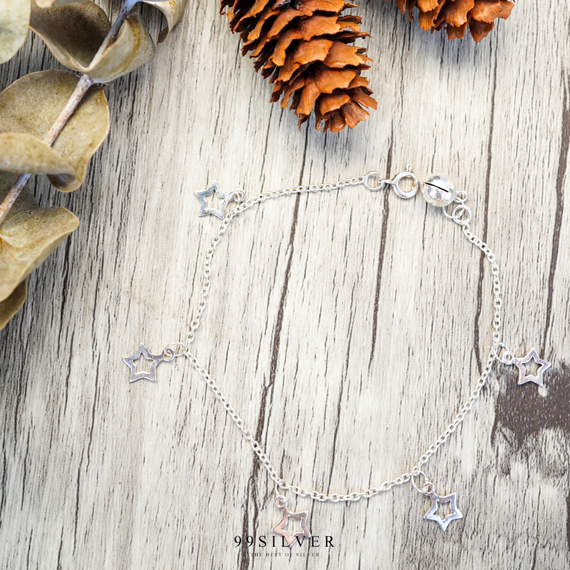 สร้อยข้อมือกระดิ่งดาว กระดิ่งมีเสียงเล็กน้อยน่ารักกำลังดี ดาวเป็นแบบบางเล็กน่ารัก