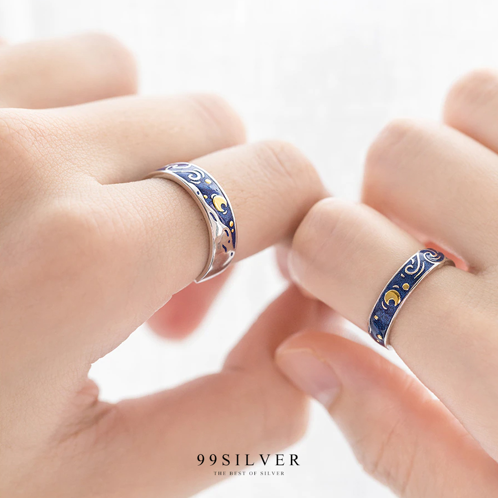 แหวนคู่รักศิลปินภาพวาดแวนโกะ Ring van gogh's glitter