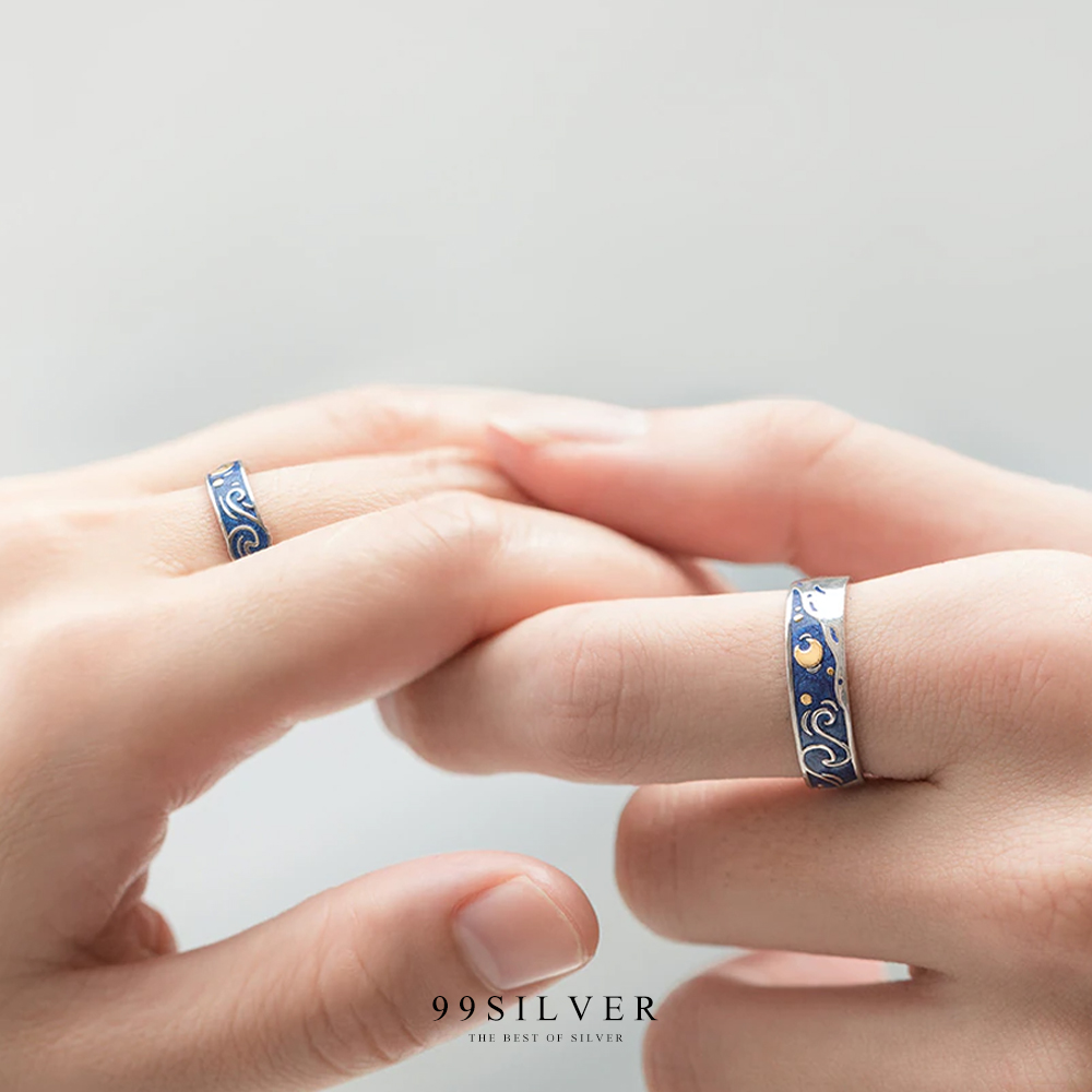 แหวนคู่รักศิลปินภาพวาดแวนโกะ Ring van gogh's glitter