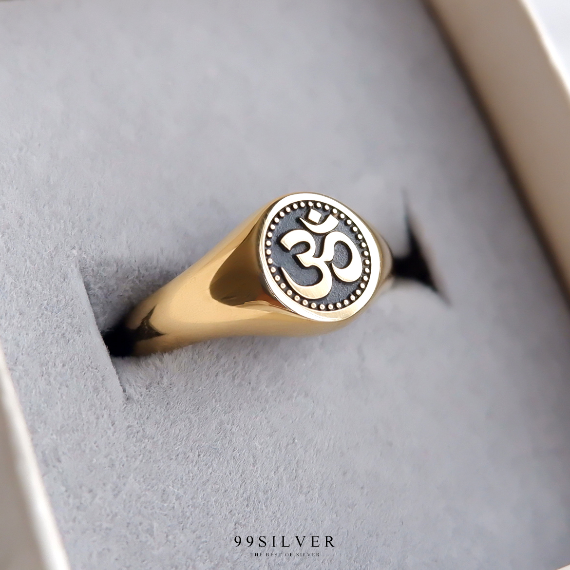 แหวนโอม นมัสเต แห่งความซื่อสัตย์ ค้าขายร่ำรวย ทำธุรกิจการงานรุ่งเรือง