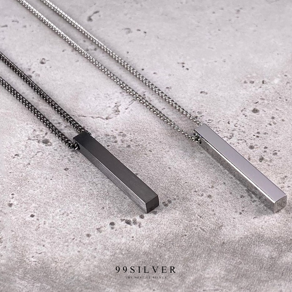 จี้แท่งเหลี่ยมบาร์ square pendant สี่เหลี่ยมด้านเท่า 5x5x40 มิลลิเมตร