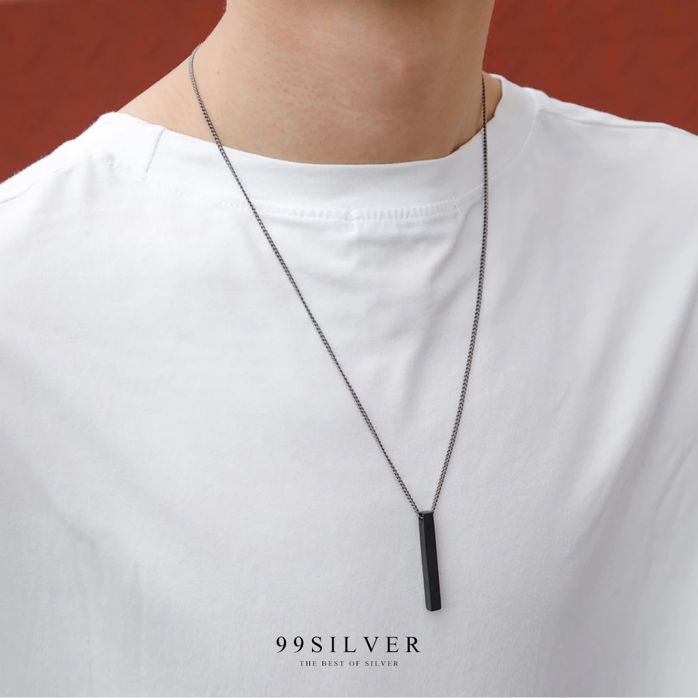 จี้แท่งเหลี่ยมบาร์ square pendant สี่เหลี่ยมด้านเท่า 5x5x40 มิลลิเมตร