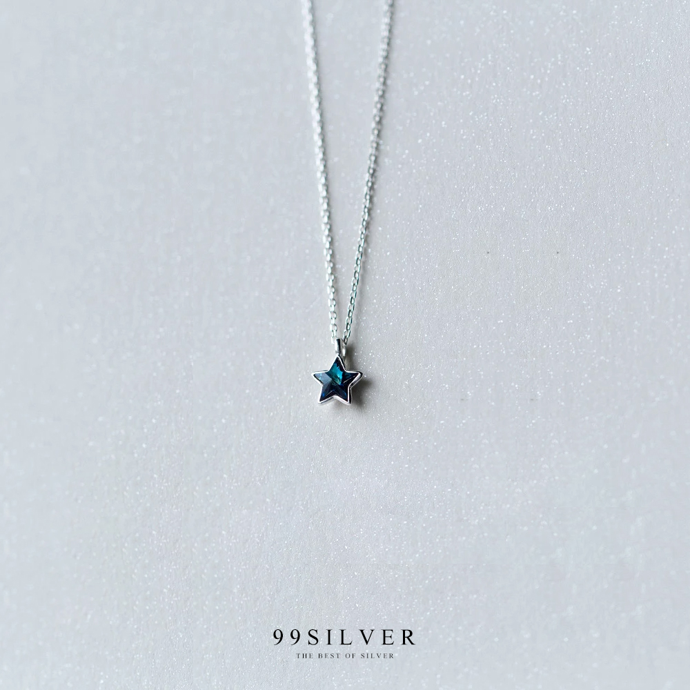 จี้ดาวประดับเพชร Cz swiss แท้ สีฟ้า Blue Topaz ขนาดน่ารักๆสำหรับสาวๆจ้า