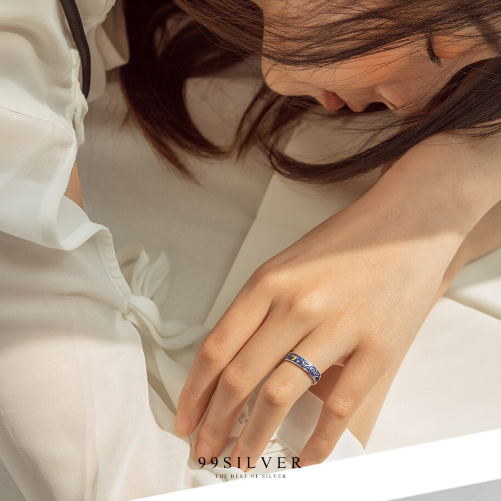 แหวนคู่รักศิลปินภาพวาดแวนโกะ Ring van gogh's glitter