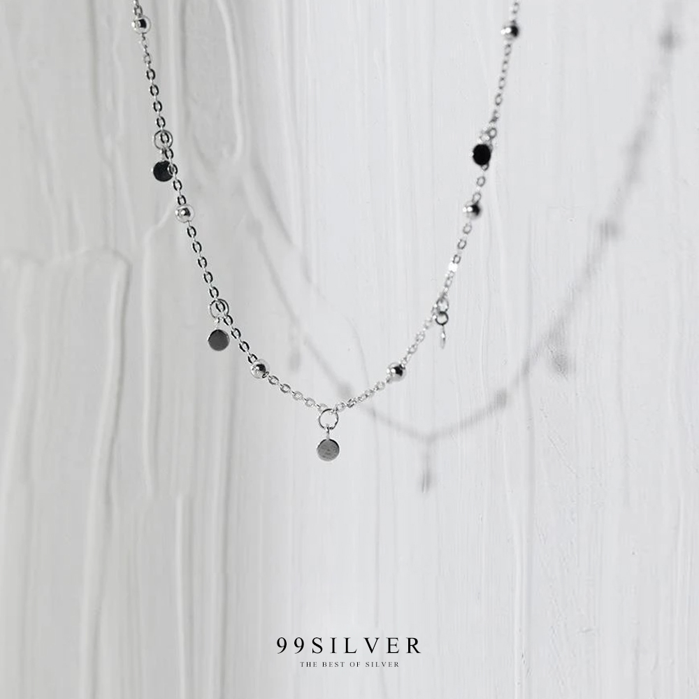 Set สร้อยคอ Clavicle Chain จี้กลมรอบเส้น พร้อมสร้อยคอแม่กุญแจประดับเพชร