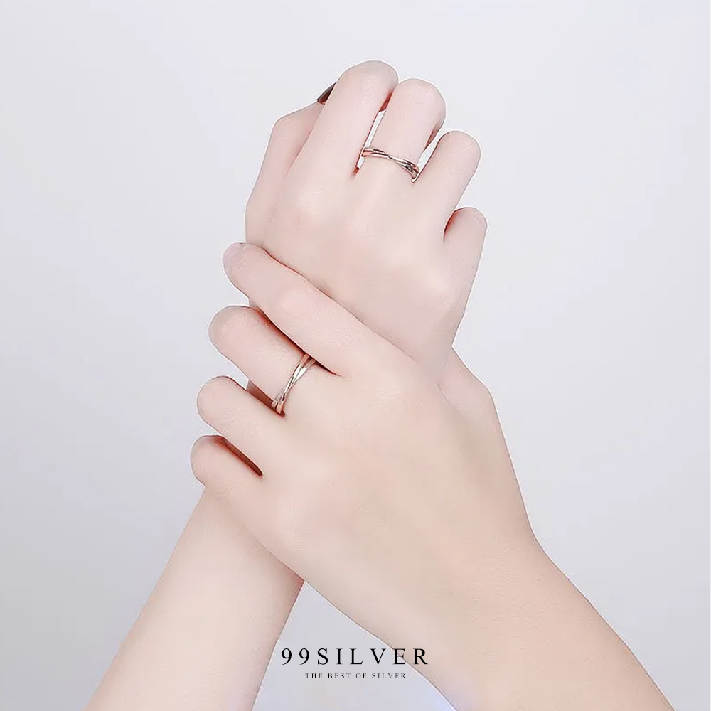 แหวนคู่รัก Infinity รักนิรันดร์ ตัดสีด้วยพิงค์โกลกับทองคำขาวหรูหรา