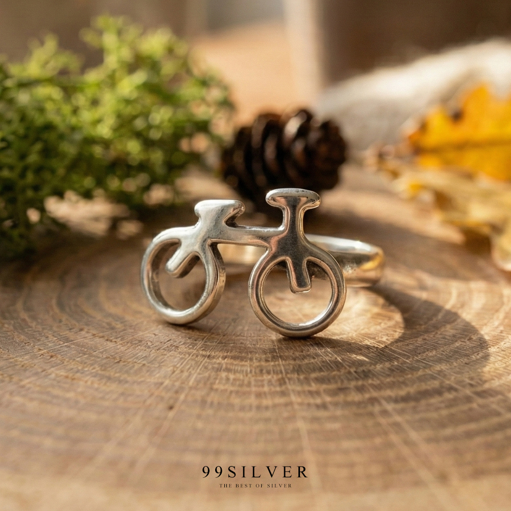 แหวนจักรยาน Bike ring เป็นเอกลักษณ์ หน้าแหวนกว้าง 19 มิลลิเมตร 