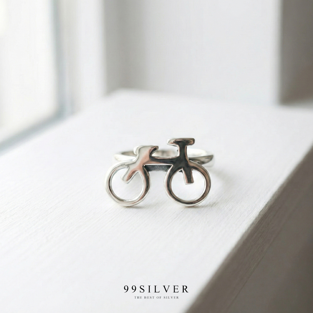 แหวนจักรยาน Bike ring เป็นเอกลักษณ์ หน้าแหวนกว้าง 19 มิลลิเมตร 