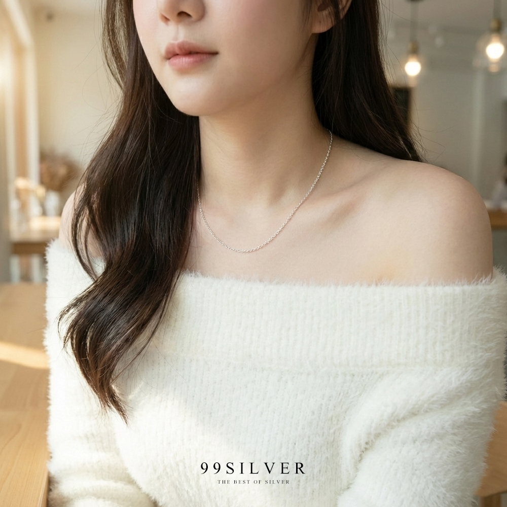 สร้อยเงินแท้ ข้อโซ่จิ๋ว เล็กๆใส่สบาย สำหรับห้อยจี้เล็กๆเบาๆน่ารัก