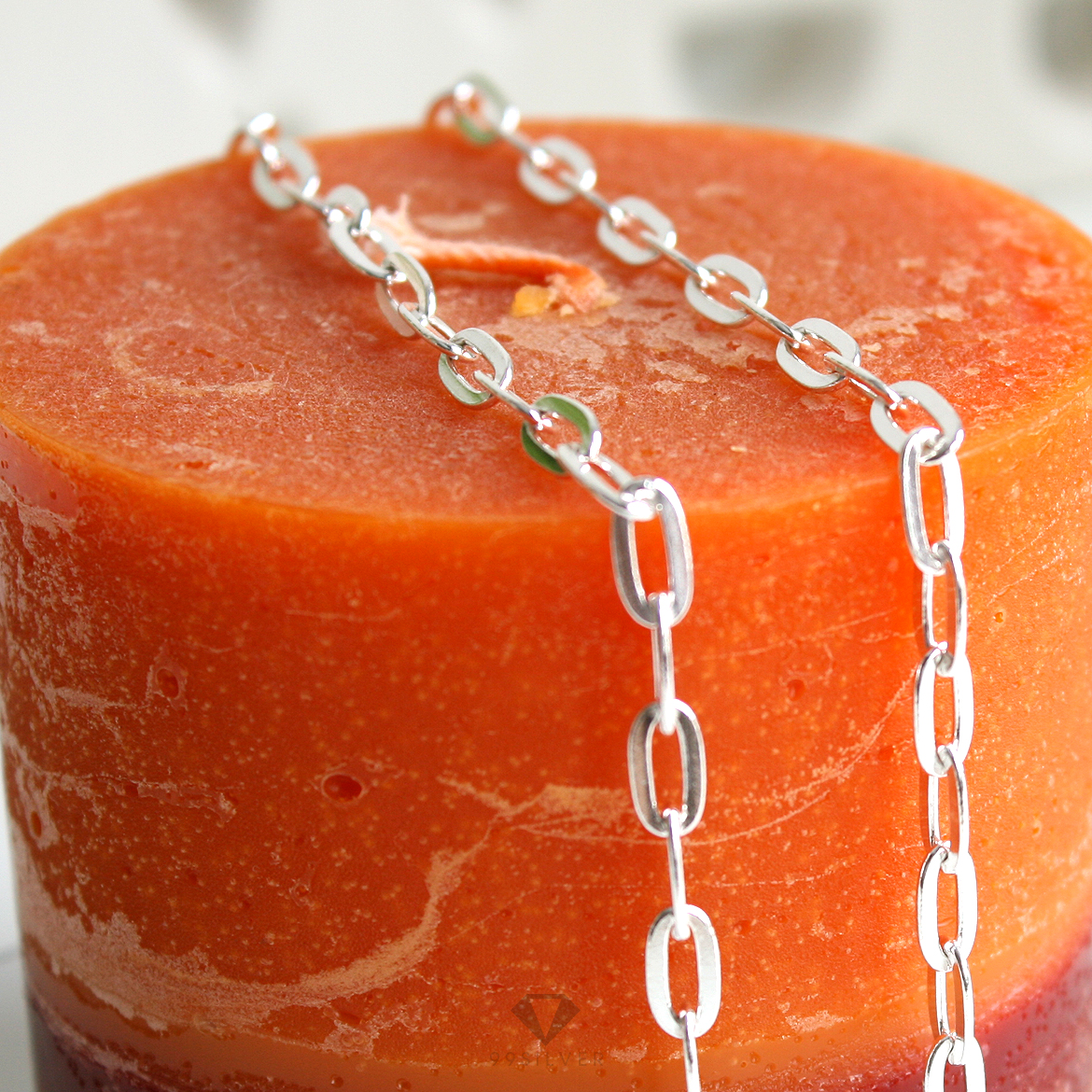 สร้อยโซ่ เงินแท้ทั้งเส้น ข้อใหญ่ขนาดข้อยาว 9x7 มิลลิเมตร ผิวเงาแข็งแรง