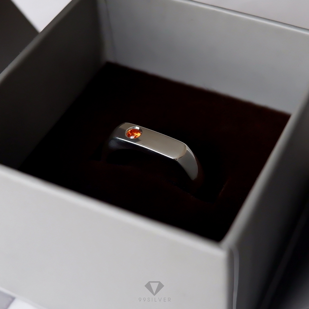 แหวนเงินแท้ประดับเพชรสีมงคล การงาน การเงิน ความรัก ความสำเร็จ