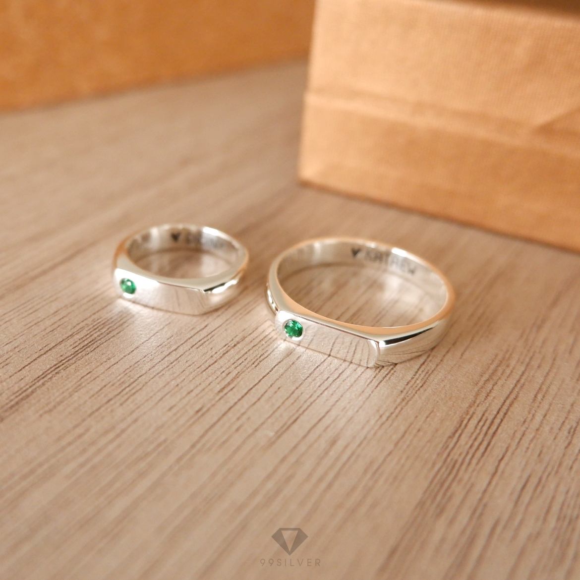 แหวนเงินแท้ประดับเพชรสีมงคล การงาน การเงิน ความรัก ความสำเร็จ