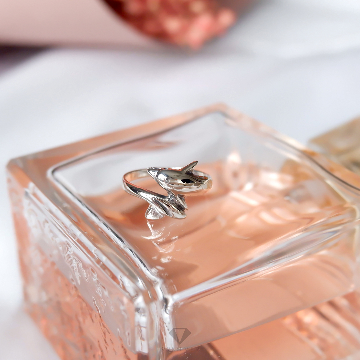 แหวนโลมาเดี่ยว แบบพันรอบนิ้ว (คำสัญญา ความรัก ความซื่อสัตย์)