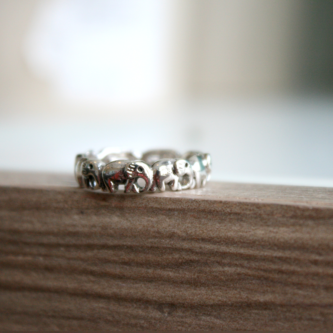 แหวนช้าง เดินต่อหาง เรือนเงินแท้ (แคล้วคลาดปลอดภัย โชคดี)