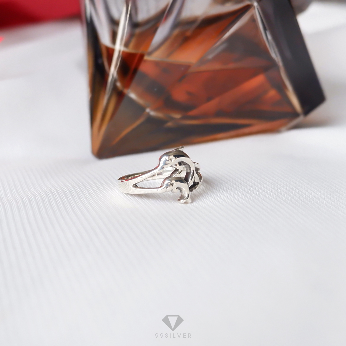 แหวนโลมาคู่รัก คู่บนล่าง (คำสัญญา ความรัก ความซื่อสัตย์)