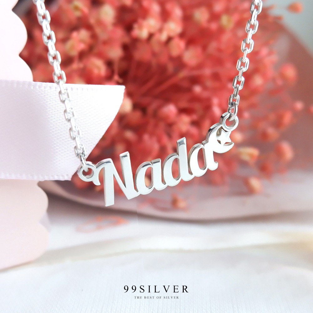 จี้ชื่ออักษร เงินแท้ สั่งทำพิเศษสามารถเลือกแบบอักษรได้