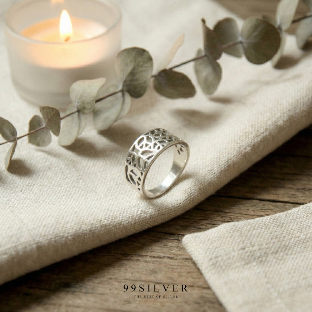 แหวนเงินลายสันติภาพ (Peace) สำหรับชาวฮิปเตอร์โดยเฉพาะ