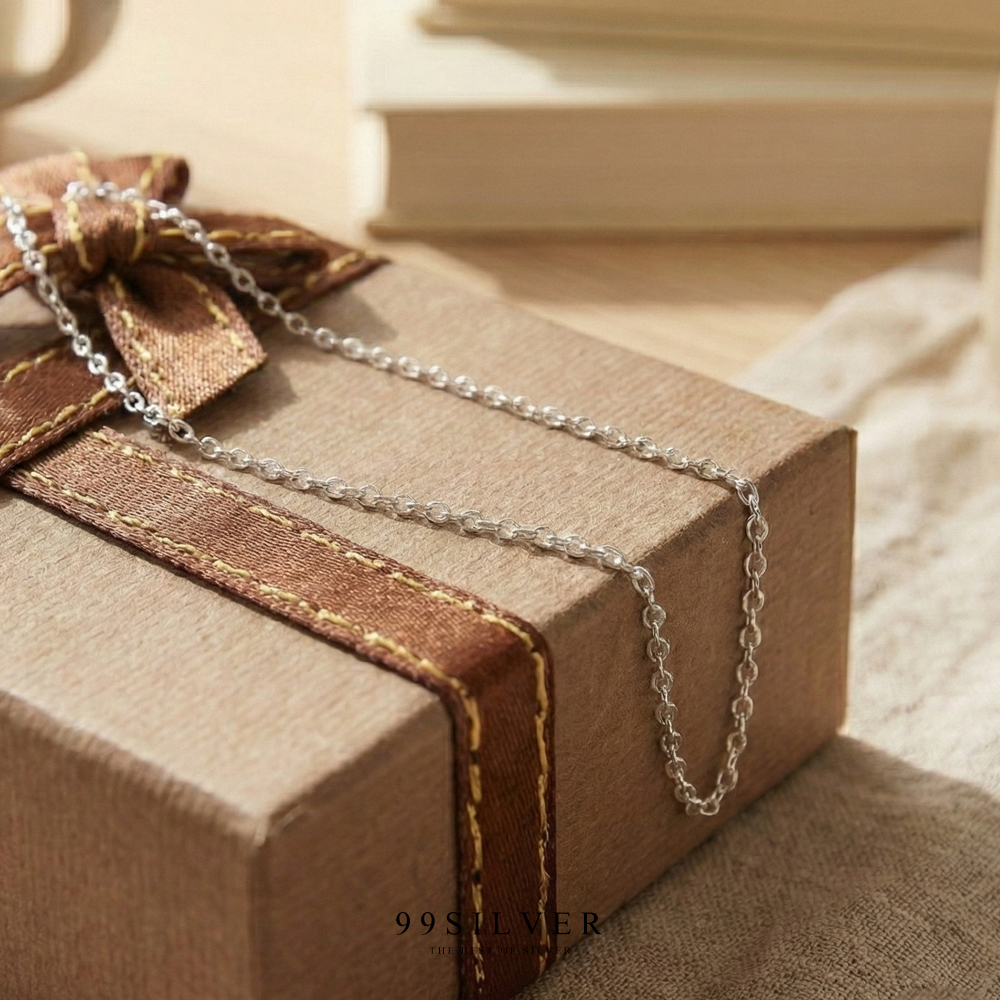 สร้อยเงินแท้ ข้อโซ่จิ๋ว เล็กๆใส่สบาย สำหรับห้อยจี้เล็กๆเบาๆน่ารัก